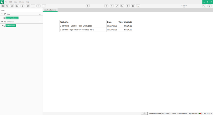 Interface do Zettlr